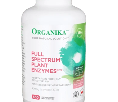 Organika Full Spectrum Plant Enzymes 500mg 500 vegetarian capsules Online Sale