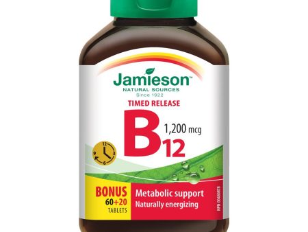 Jamieson Vitamin B12 Methylcobalamin Timed Release 60 + 20 tablets Online now