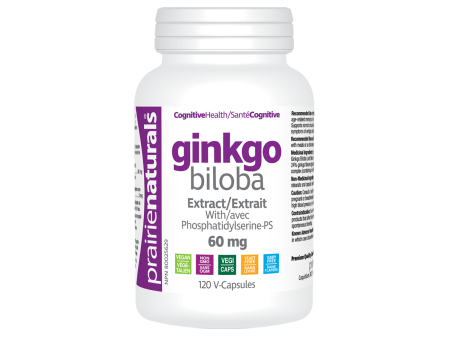 Prairie Naturals Ginkgo Biloba 60 mg 120 vegetarian capsules Supply