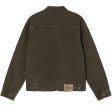 Stussy Denim Zip Work Jacket - Olive Cheap