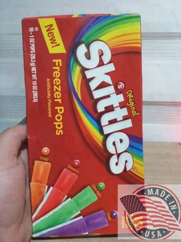 Skittles Original Freezer pops 10 freeze box pop 28.3g For Sale