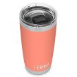 YETI Rambler 20 oz Tumbler, Stainless Steel, Vacuum Insulated with MagSlider Lid, Coral Supply