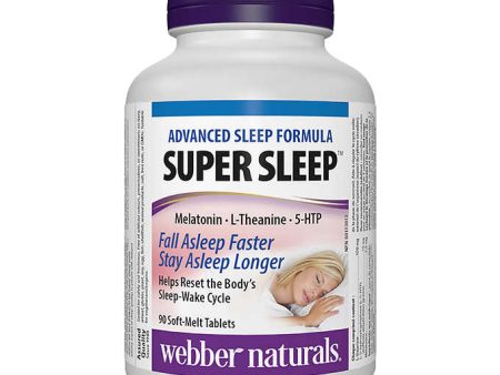 Webber Naturals Super Sleep Melatonin Plus L-Theanine & 5-HTP, 90 soft-melt tablets Online now