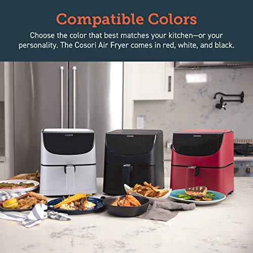 COSORI Air Fryer(100 Recipes, Rack & 4 Skewers) Oilless Oven Cooker 13 Functions, Preheat & Shake Reminder, LED Touch Screen, 3.7 QT, Digital-Burgundy Red Online Sale