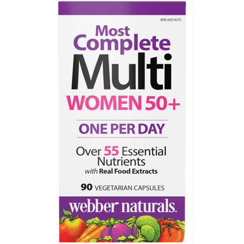 Webber Naturals  Women s 50+ Most Complete Multi 90 Vegetarian Capsules Hot on Sale