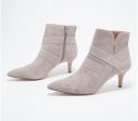 G.I.L.I. Pointed Toe Suede Ankle Booties, Georgette, Size 5-1 2 For Cheap