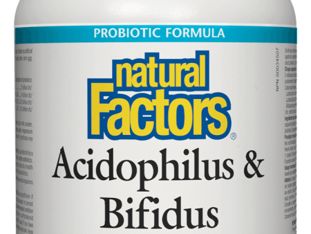 Natural Factors Acidophilus & Bifidus 5 Billion 180 capsules Sale