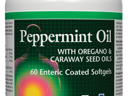 Natural Factors Peppermint Oil Complex with Oregano Oil, 60 enteric-coated softgels Cheap