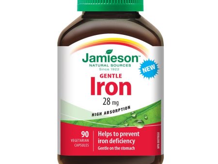 Jamieson Gentle Iron 28 mg 90 veg capsules For Sale