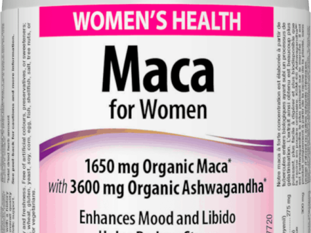 Webber Naturals Maca for Women 1650 mg Maca with 3600 mg Ashwagandha 60 veg capsules Cheap