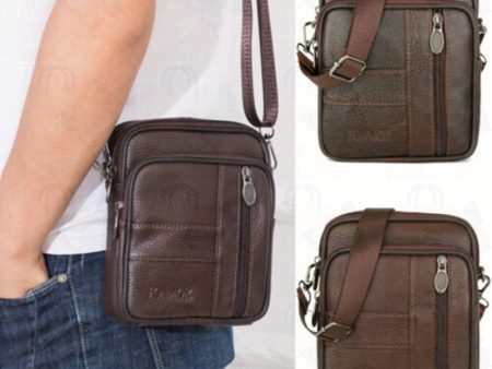 Mens Leather Small Satchel Crossbody Messenger Shoulder Bags Small Handbag For Sale