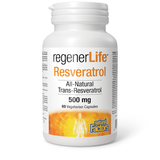 Natural Factors RegenerLife Resveratrol, 60 vcaps Online now