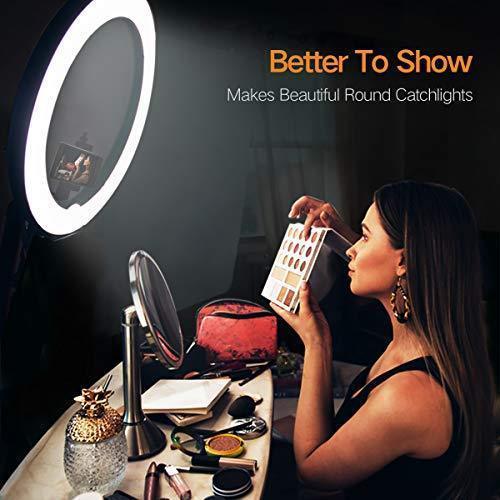 Ring Light with Wireless Remote and iPad Holder, Pixel 19  Bi-Color LCD Display Ring Light with Stand and Selfie Remote, 55W 3000-5800K CRI≥97 Light Ring for Live Stream Self-Portrait Video Shooting on Sale