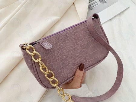 Elegant Armpit Sling Handbags Solid Color Women PU Leather on Sale