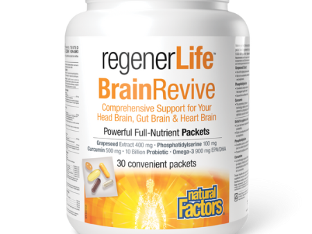 Natural Factors RegenerLife BrainRevive,  30 Packets For Discount