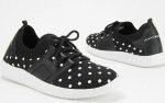 Isaac Mizrahi Live! Polka-Dot Lace-Up Knit Sneaker Hot on Sale