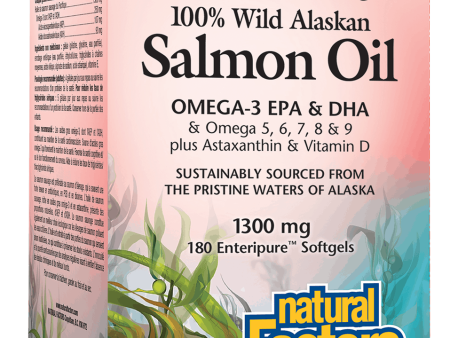 Natural Factors 100% Wild Alaskan Salmon Oil, 180 Softgels For Sale