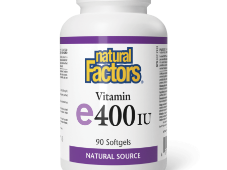 Natural Factors Vitamin E, 400IU, 90 Softgels Supply