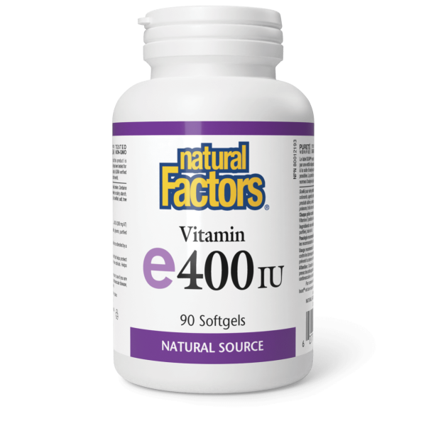 Natural Factors Vitamin E, 400IU, 90 Softgels Supply