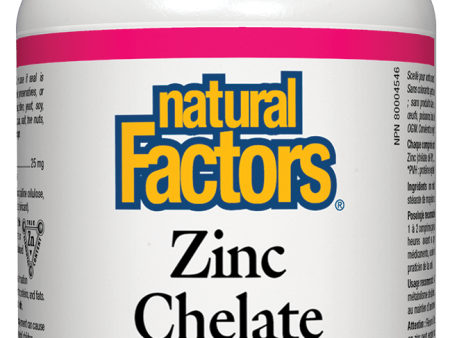 Natural Factors Zinc Chelate 25mg, 90 tablets Online Hot Sale