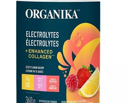 Organika Electrolytes + Enhanced Collagen- Zesty Lemon Berry 360g Discount