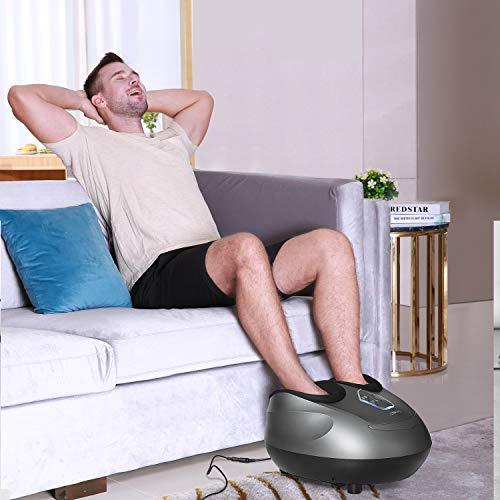 Naipo Foot Massager Machine Shiatsu Electric Feet Massager with Heat,Deep Kneading,Air Compression for Foot Plantar Fasciitis, Pain Relief, Circulation Fits Feet up to Men Size 12.5 Cheap