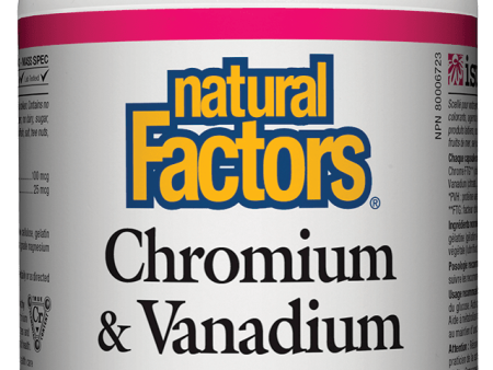 Natural Factors Chromium and Vanadium, 125 mcg For Sale