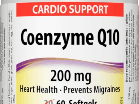 Webber Naturals Coenzyme Q10 200 mg, 60 softgels Bonus Size on Sale