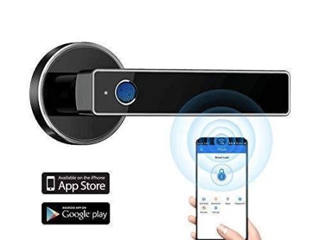 Tiffane Biometric Fingerprint Door Lock, Bluetooth WiFi Door Lock, Smart Door Lock for Front Door, Smart Door Lever (Black) Discount