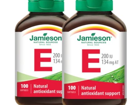 2 x Jamieson Vitamin E 200IU, 100 softgels Bundle Online Hot Sale