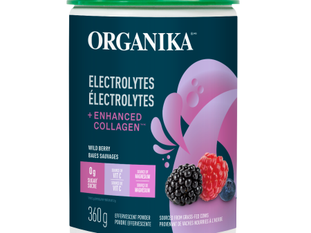 Organika Electrolytes + Enhanced Collagen™ - Wild Berry 360g Online now