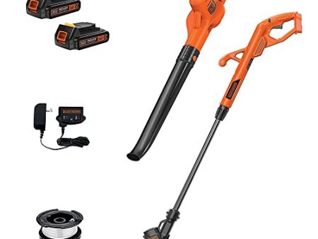 BLACK+DECKER 20V MAX* POWERCONNECT 10 in. 2in1 Cordless String Trimmer Edger + Sweeper Combo Kit (LCC222) Online Sale