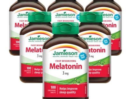 6 x Jamieson Melatonin 3 mg, 100 tablets Bundle Discount