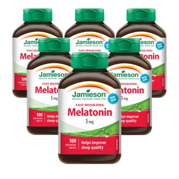 6 x Jamieson Melatonin 3 mg, 100 tablets Bundle Discount