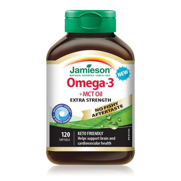 Jamieson Extra Strength Omega 3 + MCT Oil, 120 softgels Fashion