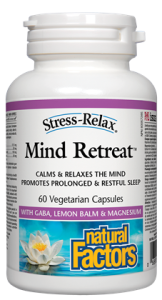 Natural Factors Mind Retreat with GABA, Lemon Balm and Magnesium  60 VCaps For Cheap