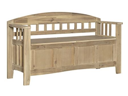 Linon Bench, Natural Wash Online Hot Sale