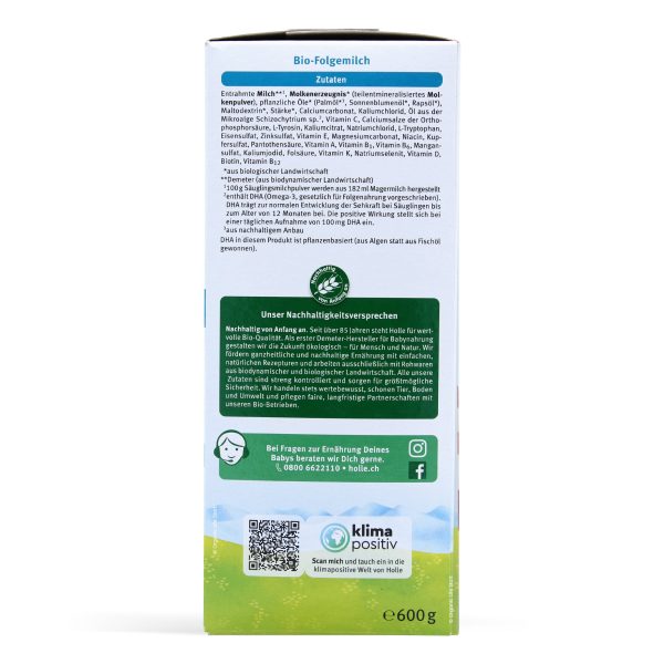 Holle Bio Stage 2 Organic Follow-On Infant Milk Formula Cheap