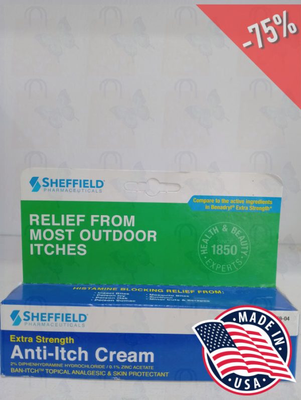 Antihistamine Itch Relief Cream - 1.25 Oz - Sheffield Discount