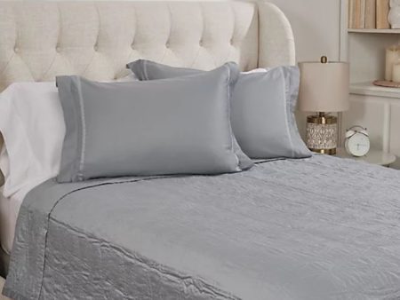 Northern Nights Cotton Embroidered Coverlet with Sham - Twin Sale