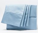 Home Reflections 500TC Cotton Blend Sheet Set w  Extra Cases Chambray Blue,King For Cheap