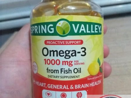 spring valley Omega 3 1000mg from fish oil dietary supplement 60 softgel For Cheap