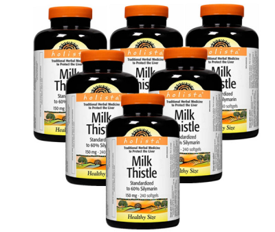 6 x Holista Milk Thistle, Healthy Size, 150 mg Bundle Sale