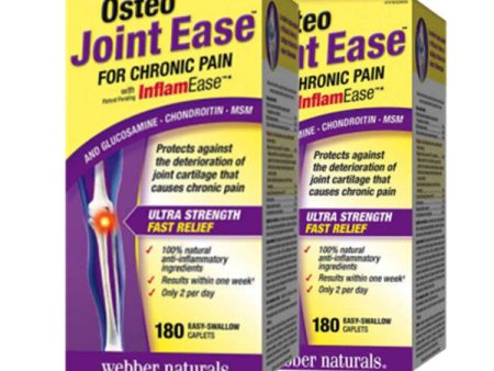 2 x Webber Naturals Osteo Joint Ease with InflamEase™ 180 caplets Bundle on Sale