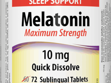 Webber Naturals Melatonin Easy Dissolve, 10 mg, 72 sublingual tabs Online now