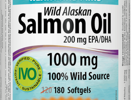 Webber Naturals Wild Alaskan Salmon Oil 1000mg, 120+60 softgels Bonus Cheap