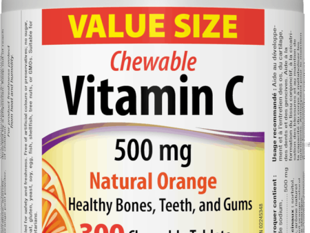 Webber Naturals Vitamin C 500 mg Orange 300 Chewable tablets (Value Size) Fashion