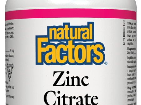 Natural Factors Zinc Citrate, 50mg, 90 tablets Online Sale