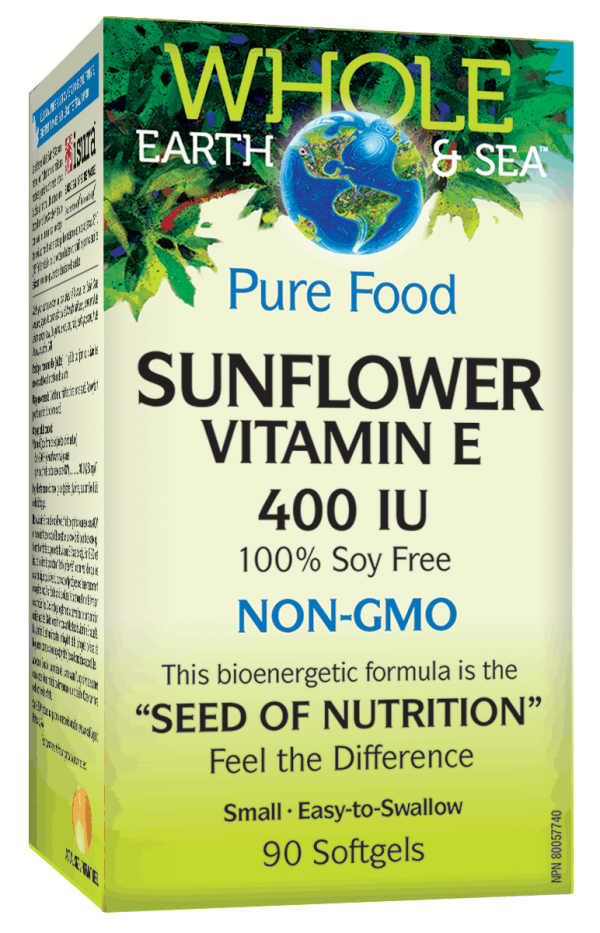 Natural Factors Sunflower Vitamin E 400 IU 90 softgels on Sale