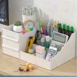 Plastic Home Drawer Desk Desktop Storage Box Organiser For Sale